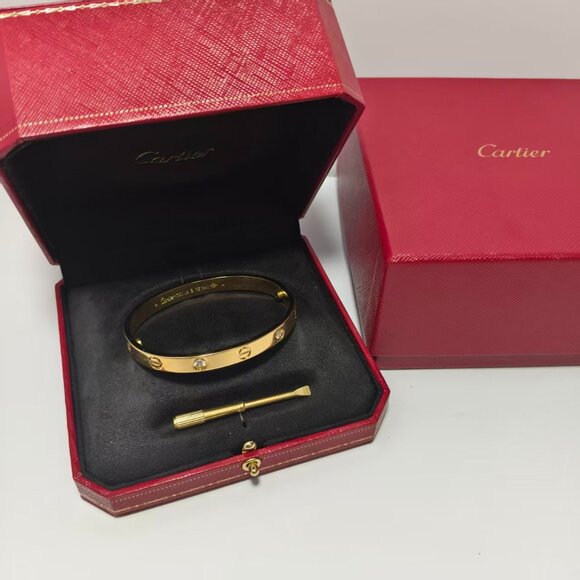 Cartier Yellow Gold Love Bracelet with Diamonds - Picture 1 of 7